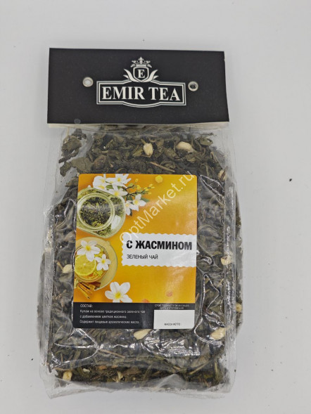 Зеленый чай с Жасмином листовой рассыпной с ягодами и фруктами Emir Tea 200 г