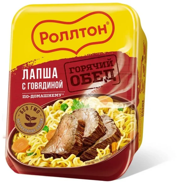 Лапша Роллтон с говядиной по-домашнему 90 г