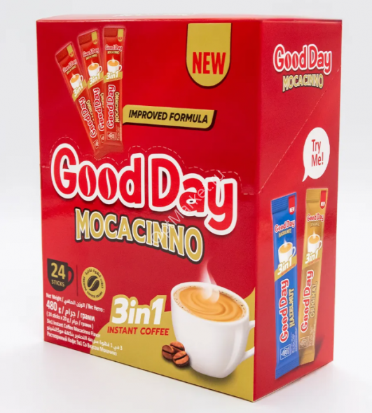 Кофе в пакетиках растворимый 3 в 1 Good Day Mocacinno 480 г