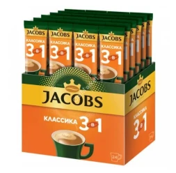Кофе растворимый 3 в 1 Jacobs Original  24 пак. по 12гр