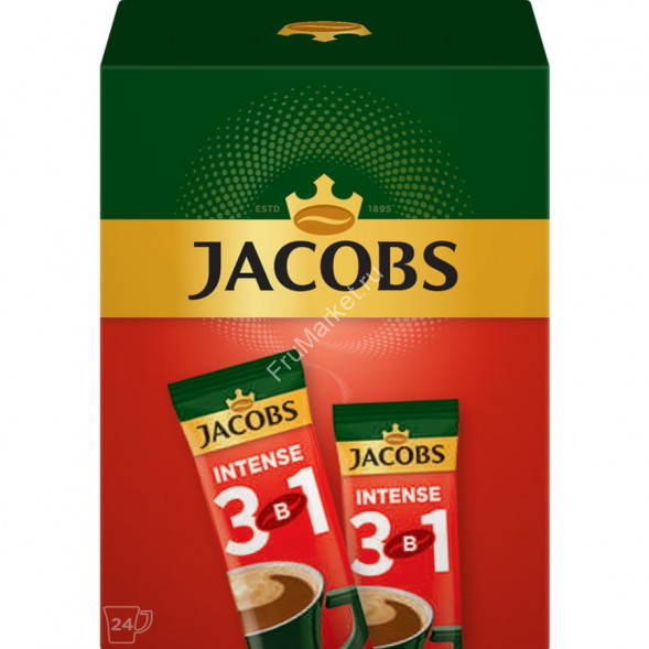 Кофе растворимый 3 в 1 Jacobs Instense 24 пак. по 12гр